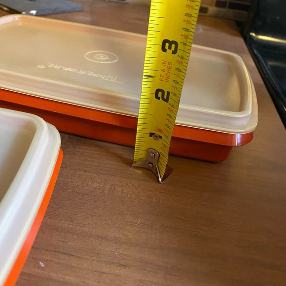 Vintage Set of 3 Meat/Cheese/Bacon Tupperware Storage Containers - Picture 4 of 6